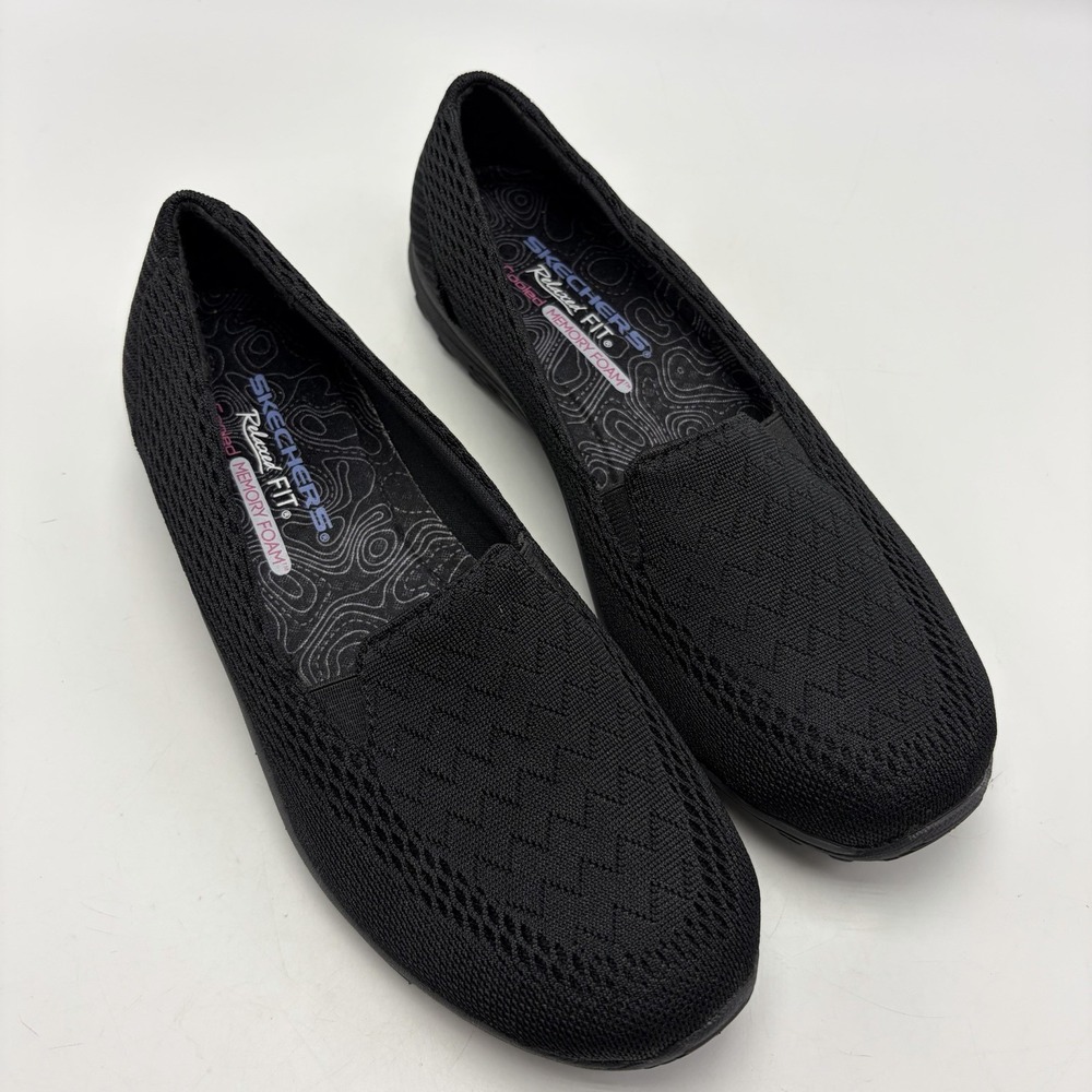 Skechers Reggae Fest Willows Vibe Womens 8 Comfort Shoes Black Sneakers Casual